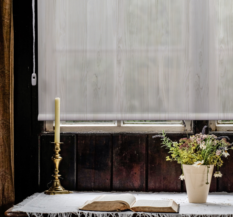 White wooden blinds Rustic - TenStickers