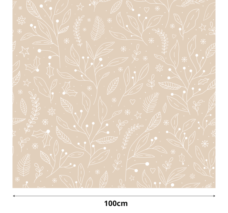 Christmas plants design beige blind - TenStickers