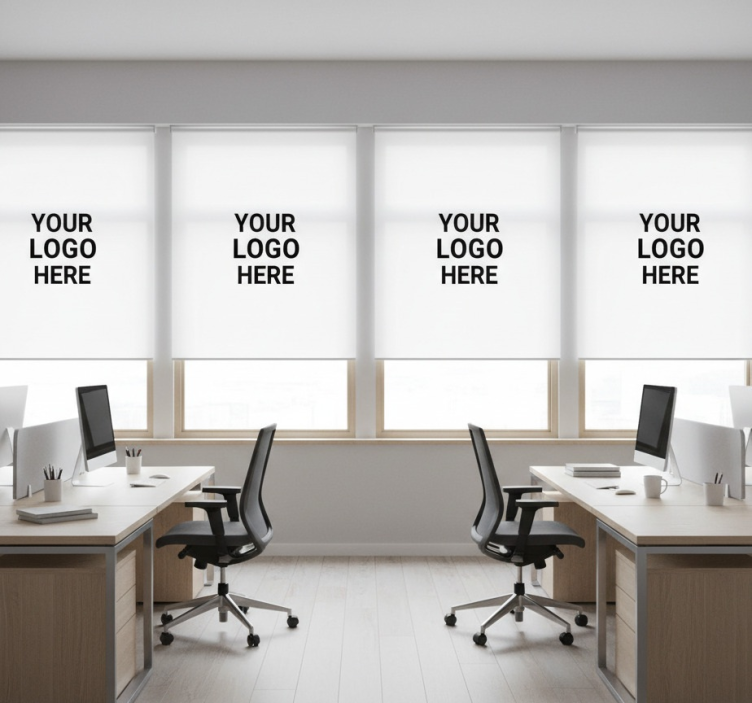 Roller blind office custom business logo design - TenStickers