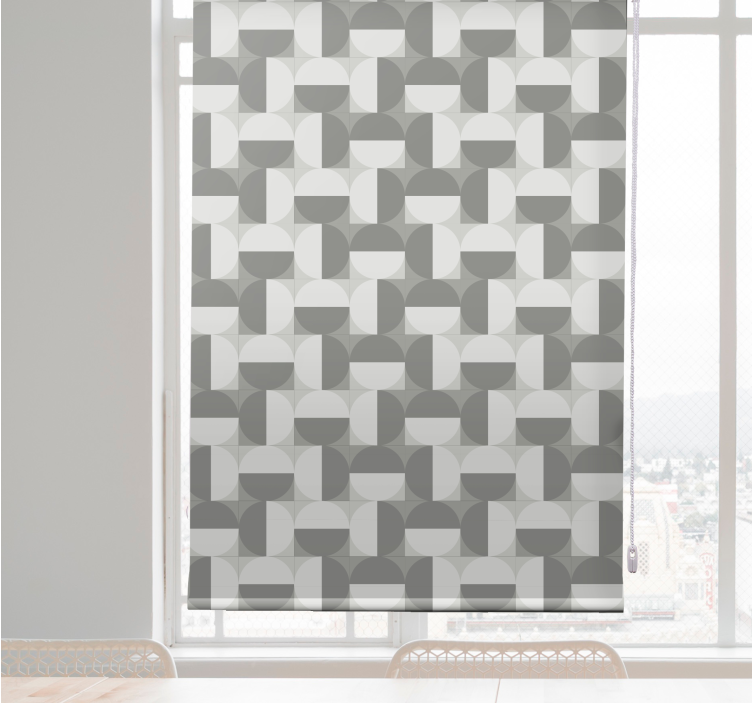 Abstract Geometric Optical Illusion Roller Blind - TenStickers