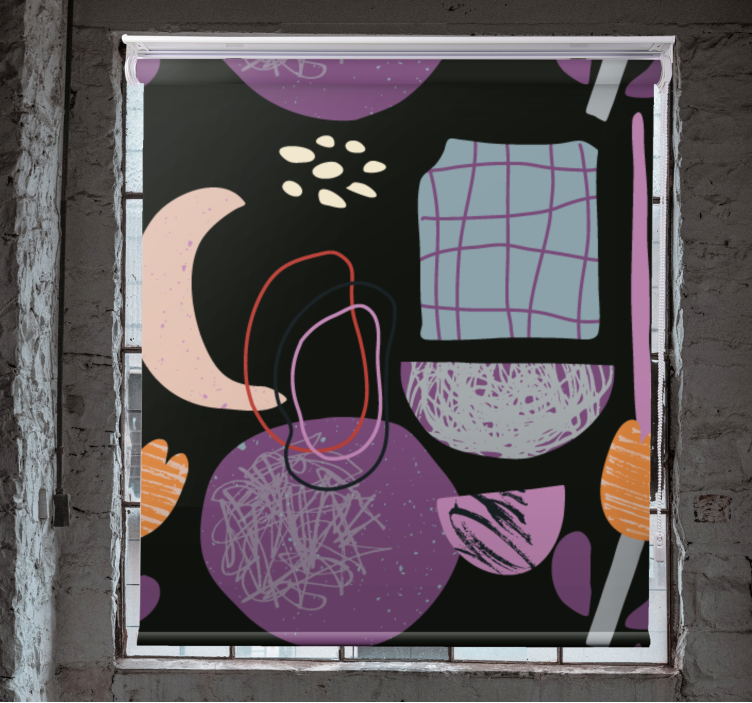 Abstract shape pattern modern blind - TenStickers