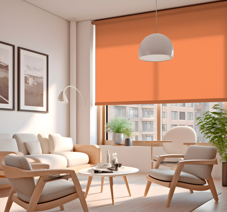 Apricot crush living room roller blind - TenStickers