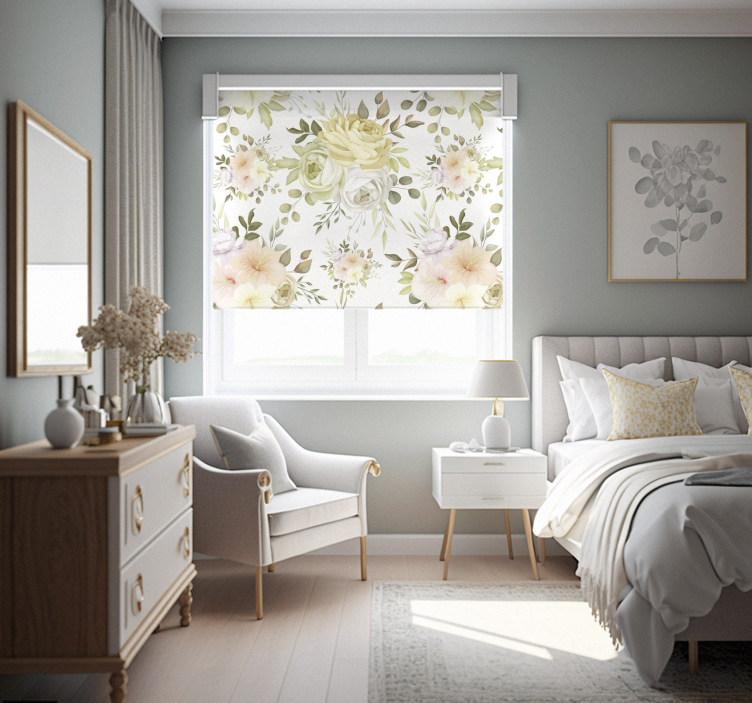 Floral roller blind beautiful floral seamless pattern - TenStickers