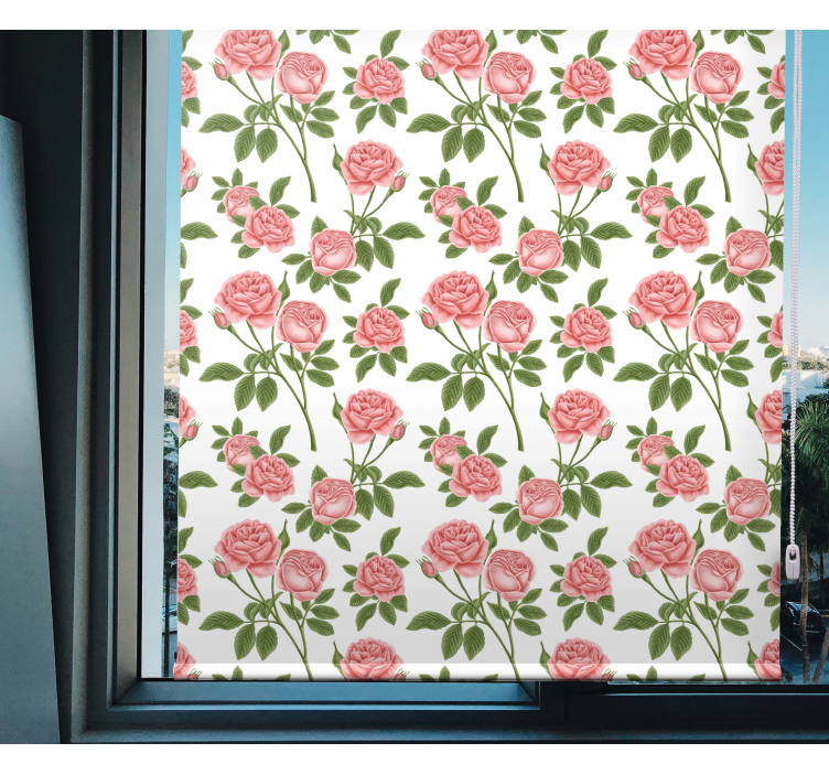 Beautiful Roses Pattern blind flowers and plants - TenStickers