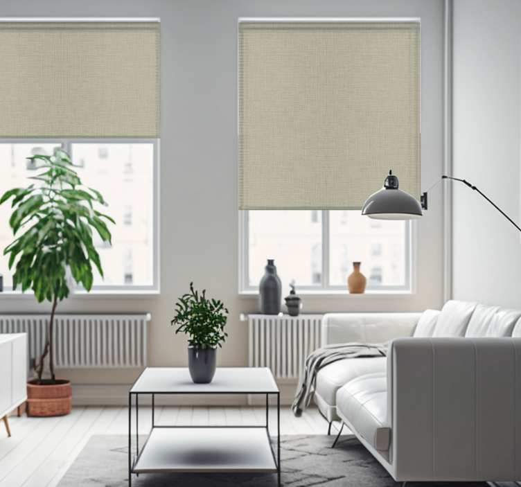 Beige fabric texture living room roller blind - TenStickers