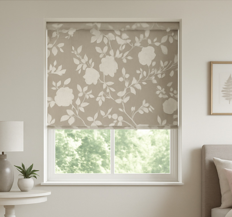 Beige graceful flowers blind teens - TenStickers
