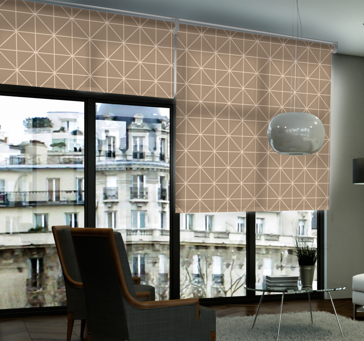 Beige patterned tile texture and pattern blind - TenStickers