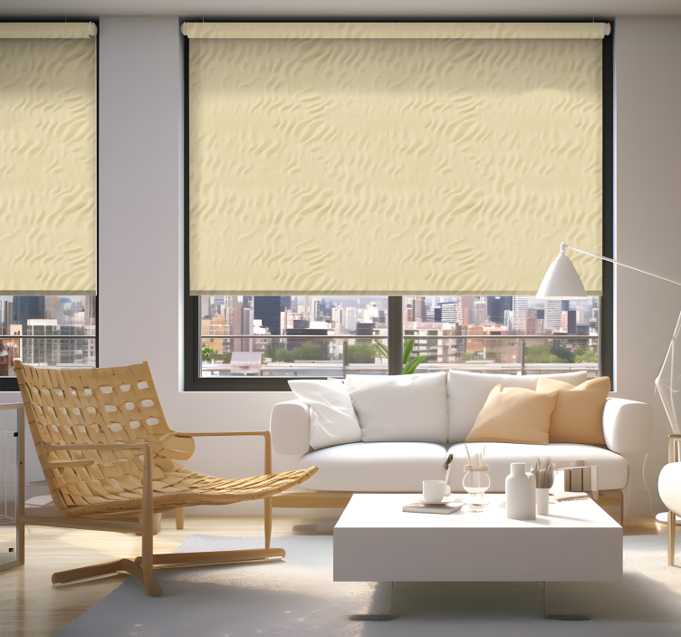 Beige sand texture living room roller blind - TenStickers