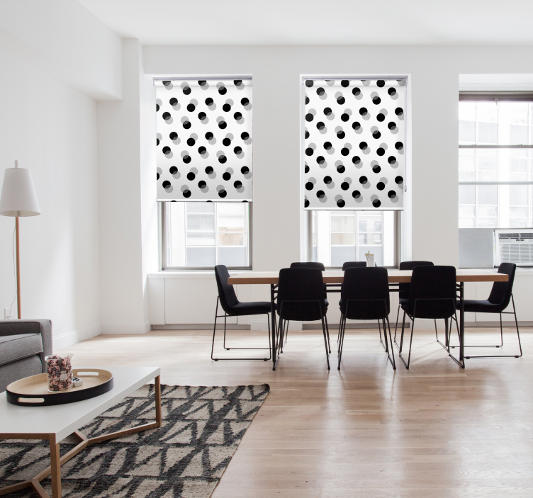 Geometric dots design living room roller blind - TenStickers
