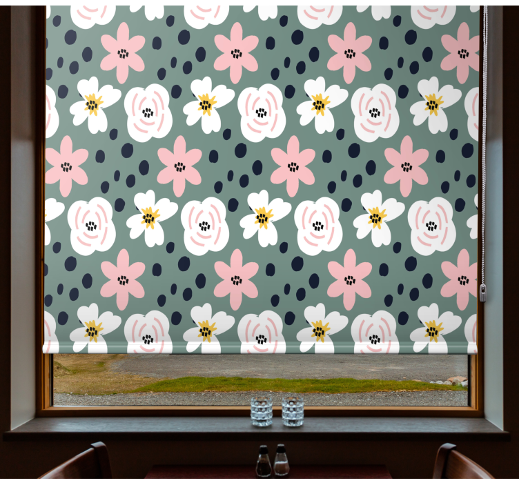 Blooming Floral Design blind flowers and plants - TenStickers