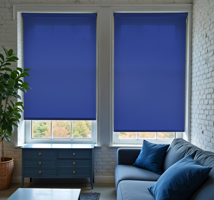 Blue Klein monocolour roller blind - TenStickers