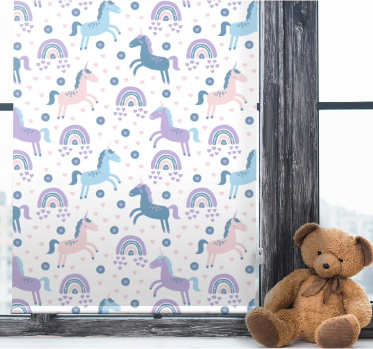 Blue unicorns and rainbows blind children - TenStickers
