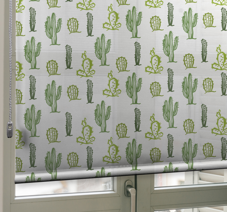 Green Pattern cactus blind - TenStickers