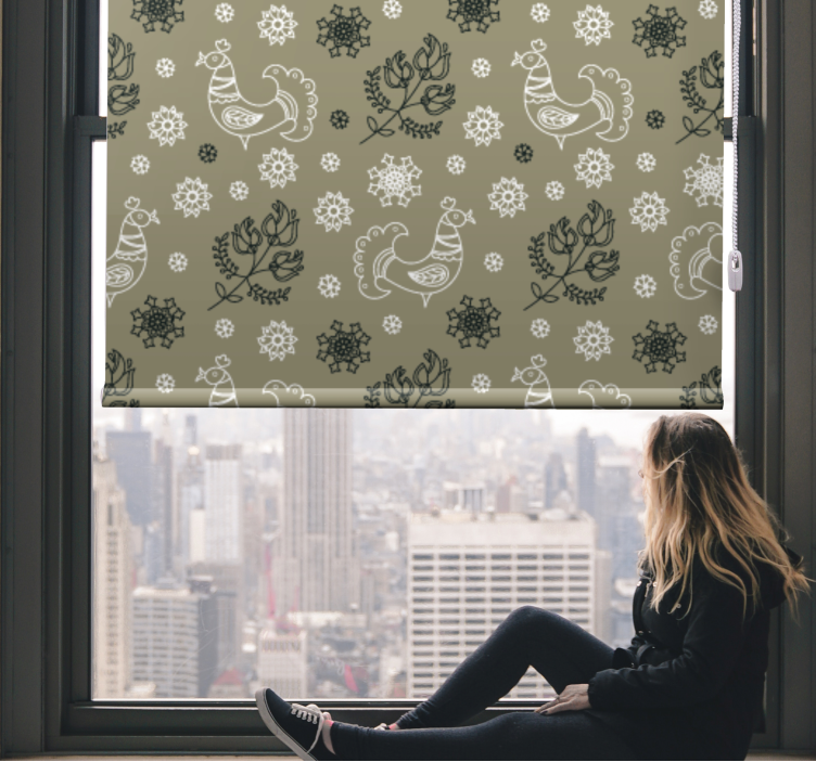 Charming Bird Patterns animals blind - TenStickers