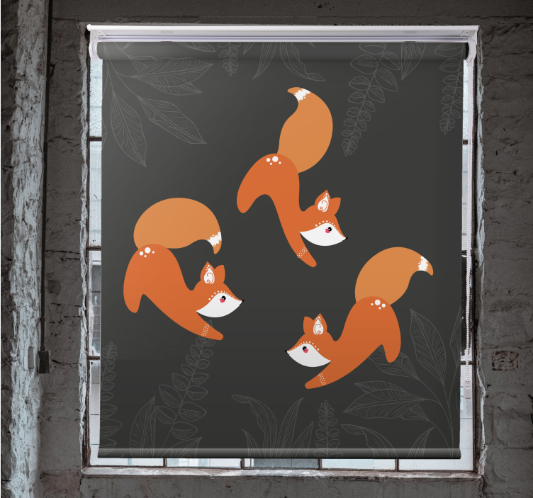 Charming Fox Pattern animals blind - TenStickers