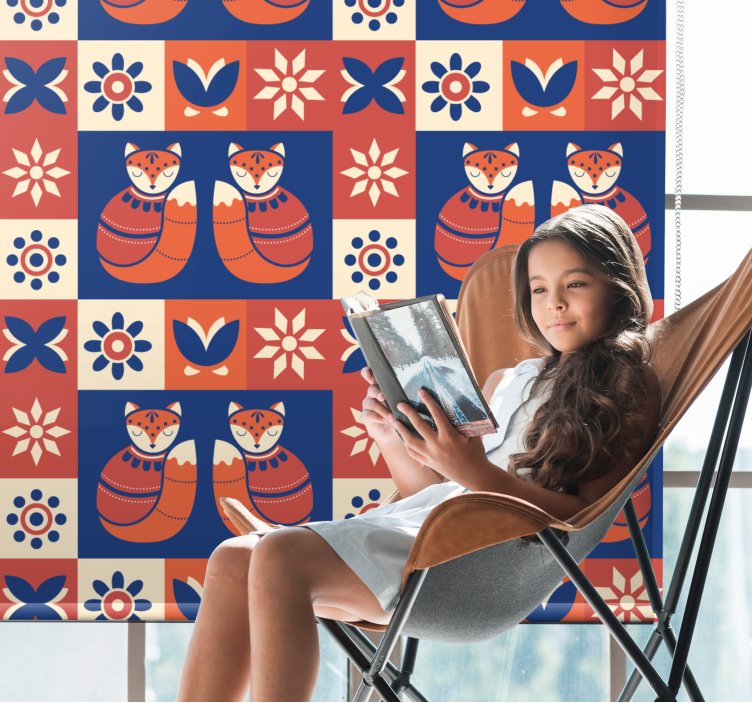 Charming Fox Patterns animals blind - TenStickers