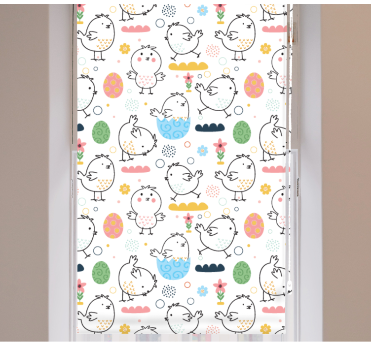 Simple baby chicks animals blind - TenStickers