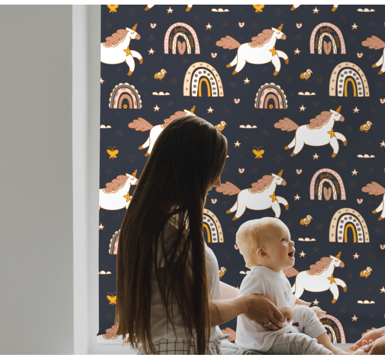 Charming unicorn motif blind children - TenStickers