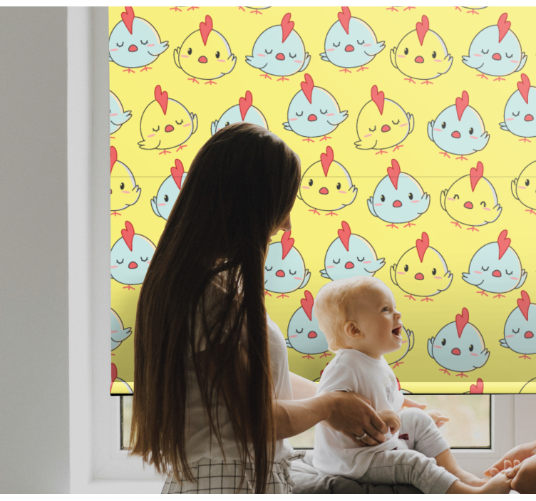 Cheerful Chick Pattern animals blind - TenStickers