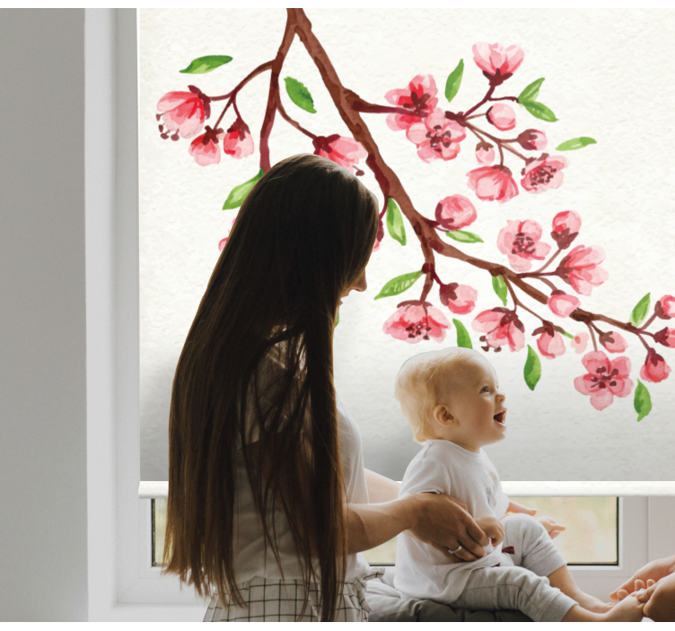 Cherry Blossom Branch blind flowers and plants - TenStickers