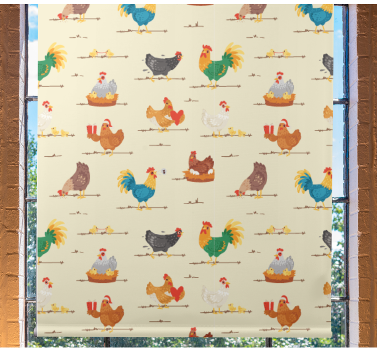 Chickens and Roosters animals blind - TenStickers