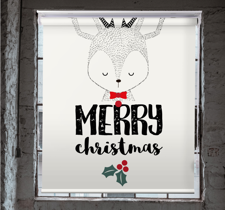 Christmas reindeer roller blind - TenStickers