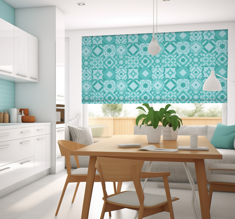 Classic Tiles Design Kitchen Blind - TenStickers