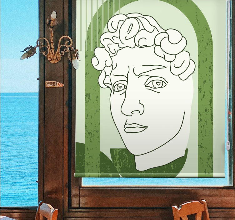 CLASSICAL SCULPTURE PORTRAIT art deco blind - TenStickers