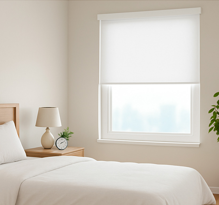 Clear simple design white window blind - TenStickers