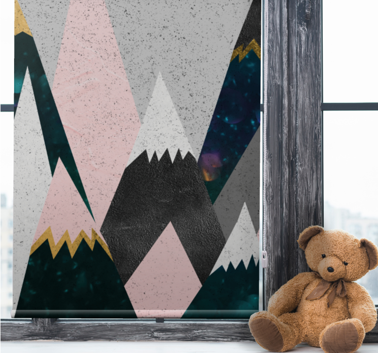 Pastel mountains design kids roller blind - TenStickers