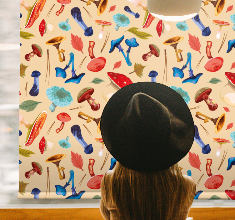 Colorful Mushroom Pattern blind fruit and vegetables - TenStickers