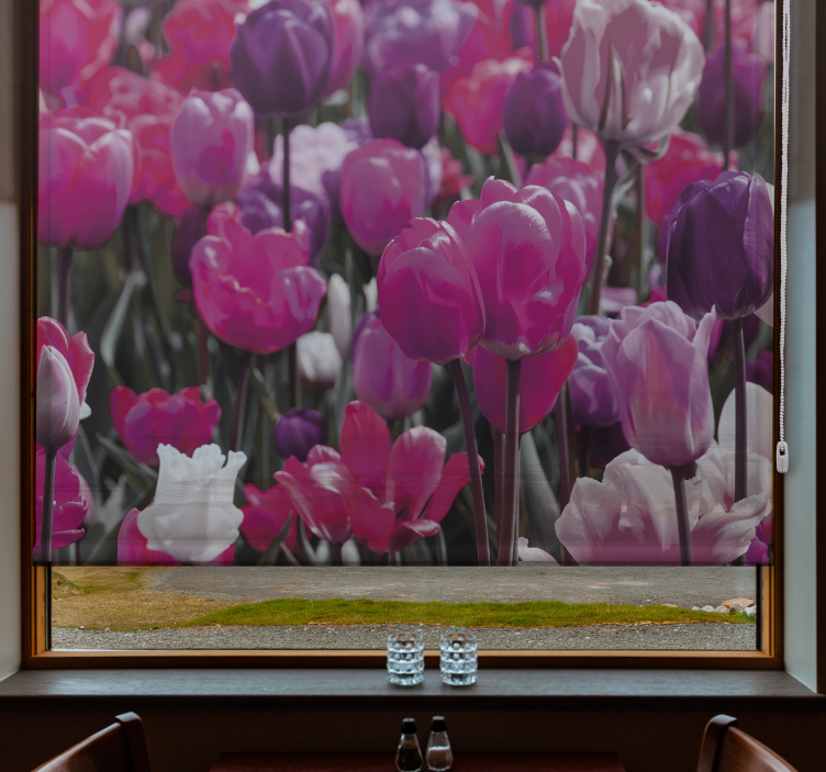 Purple tulip blooms blind flowers and plants - TenStickers