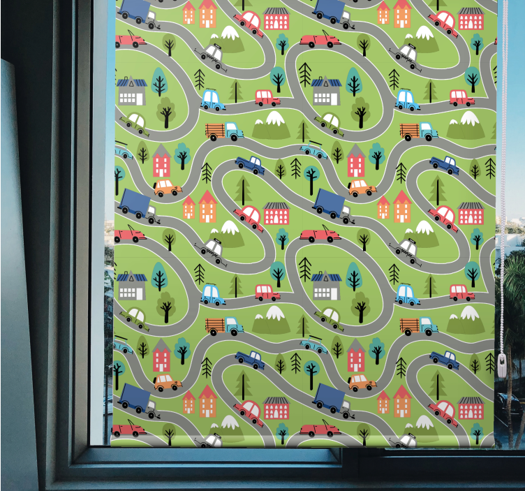 Colorful vehicle roads blind children - TenStickers