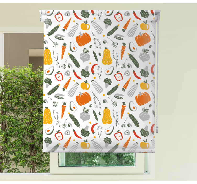 Colorful vibrant  modern kitchen blind fruit and vegetables - TenStickers