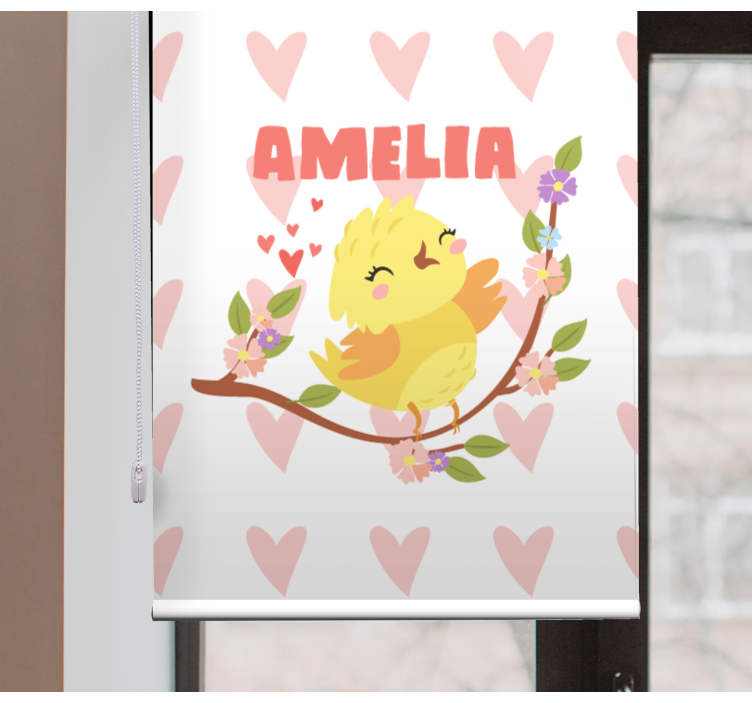 Cute Bird Design customised roller blind - TenStickers