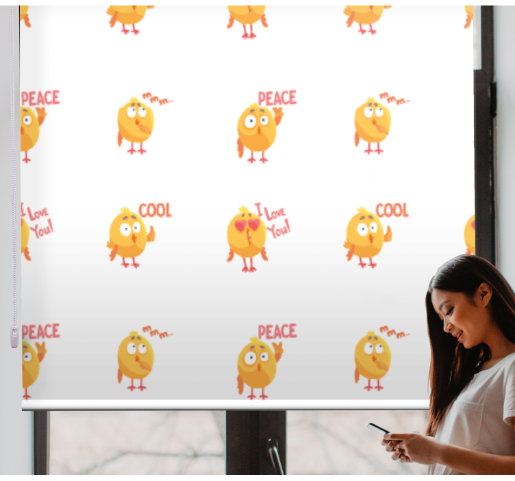 Cute Birds Expressions animals blind - TenStickers