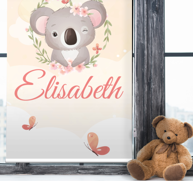 Blind children baby koala with name - TenStickers