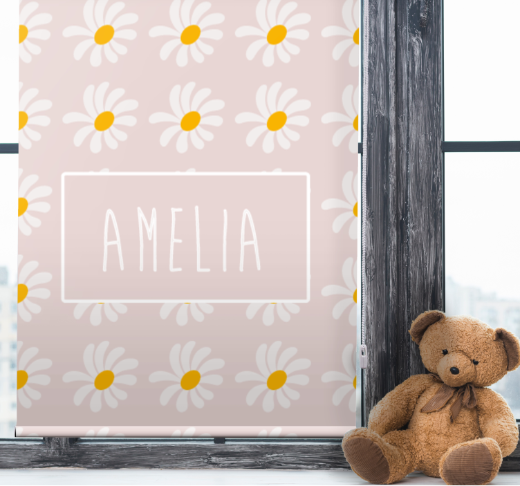 Daisy floral with name blind children - TenStickers