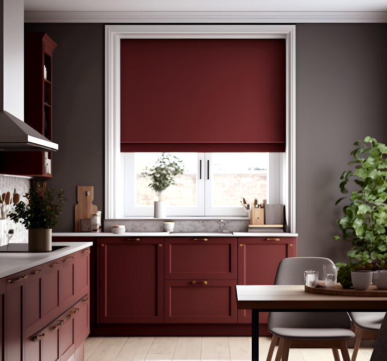 Dark red modern kitchen blind - TenStickers