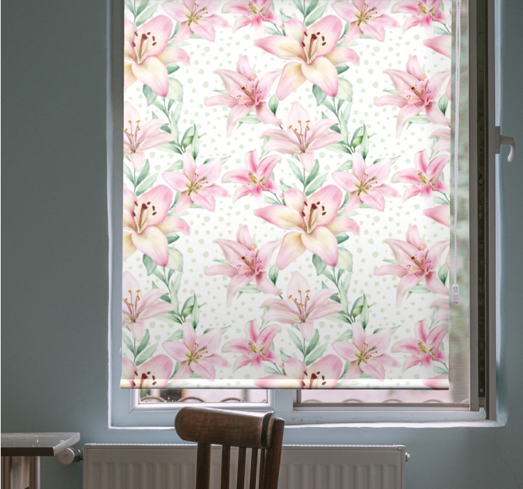 Delicate Floral Elegance blind flowers and plants - TenStickers