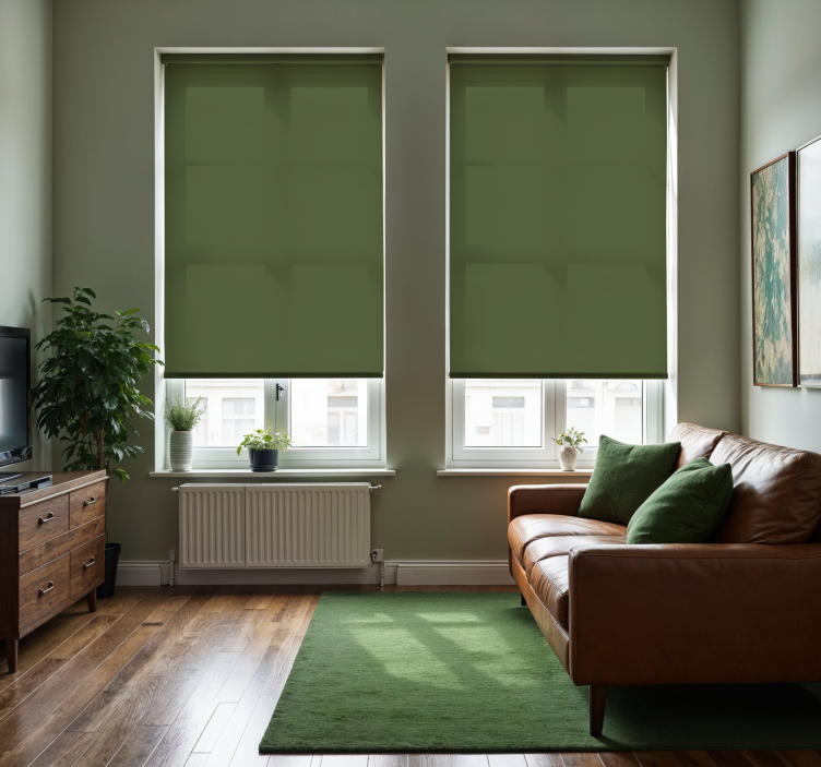 Dill green monocolour roller blind - TenStickers