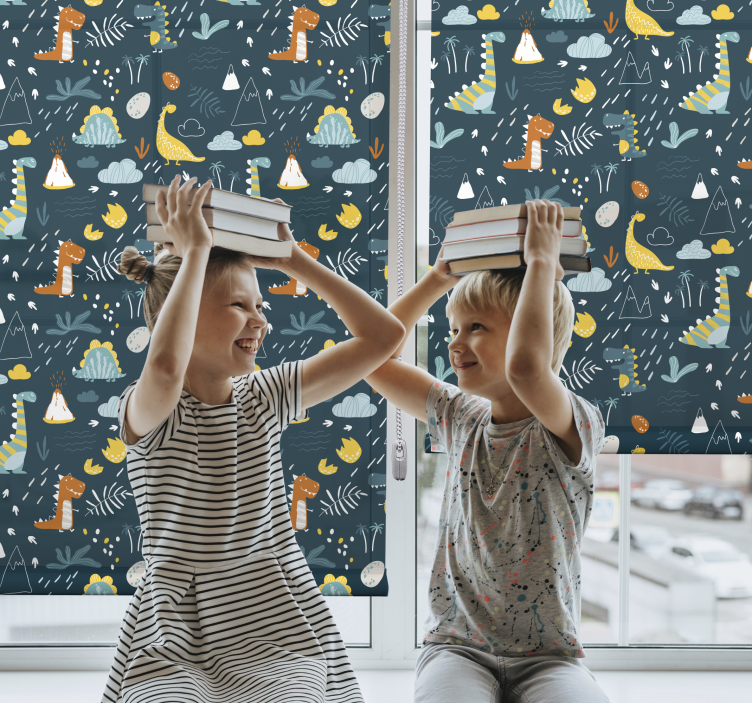 Dinosaur-Themed Playtime dinosaur blind - TenStickers