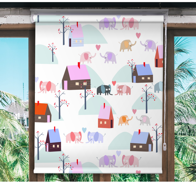 Elephants and houses blind children - TenStickers