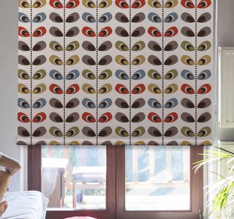 Colorful eyes pattern retro roller blind - TenStickers