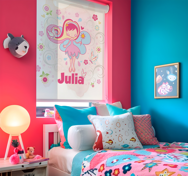 fairy with butterflies Custom printed window shade - TenStickers