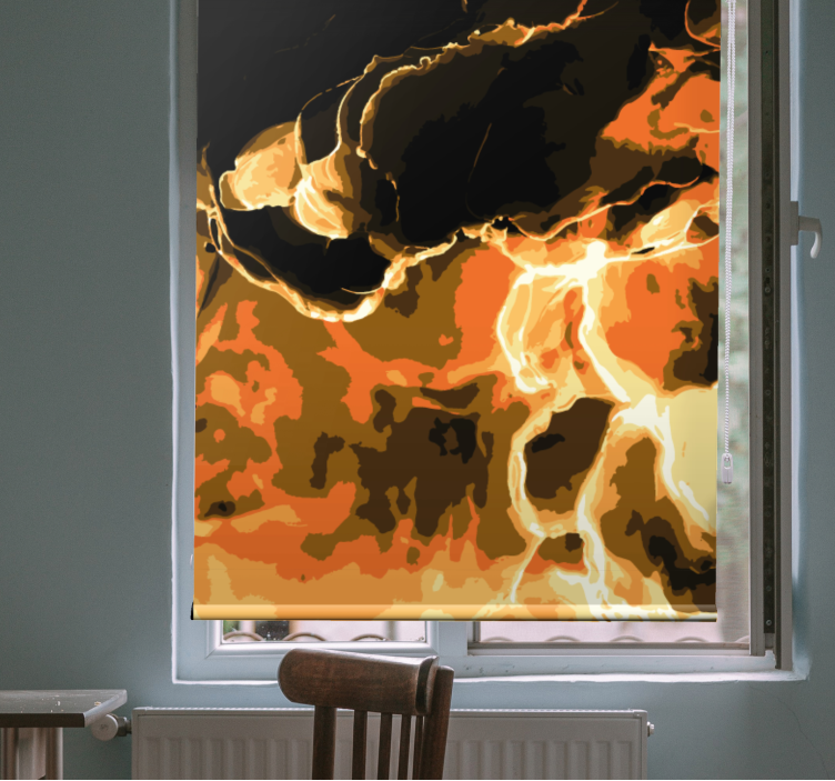 Fiery Swirls pattern roller blind - TenStickers