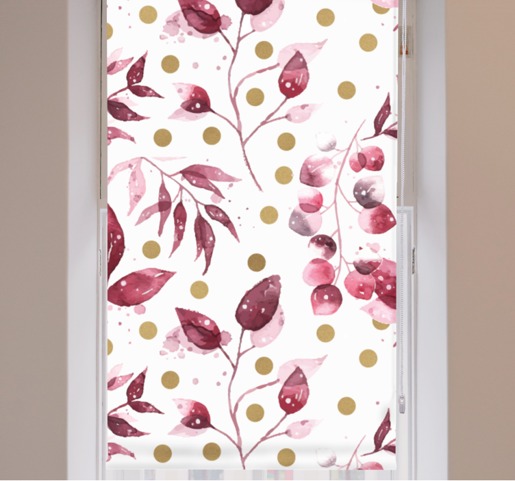 Floral Dot Pattern blind flowers and plants - TenStickers