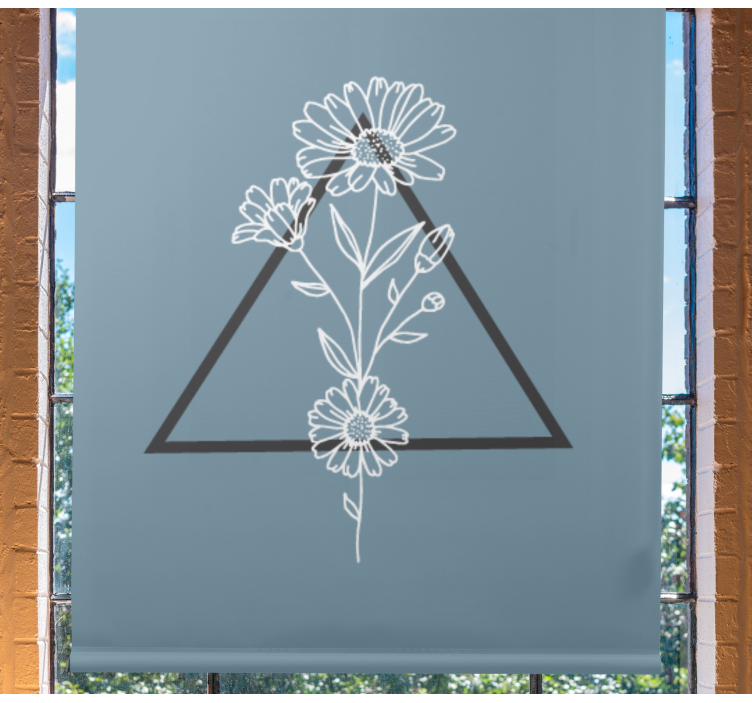 Elegant triangle motif blind flowers and plants - TenStickers