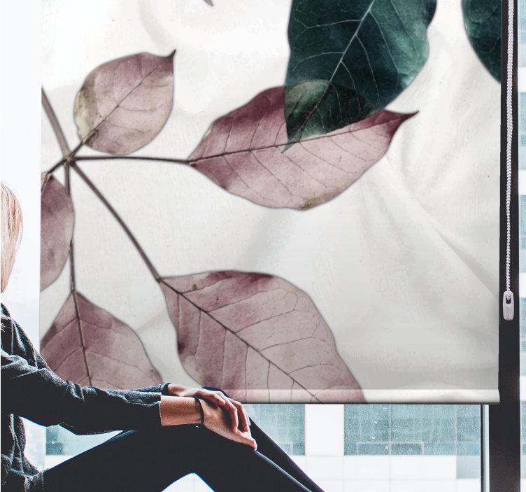 Foliage botanical theme living room blind - TenStickers