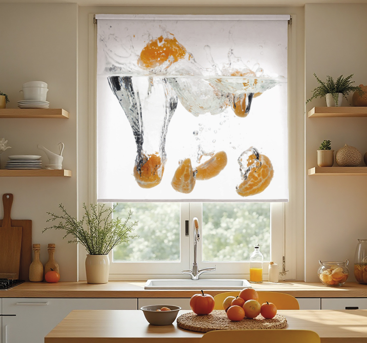 Fruits in water  kitchen roller blind - TenStickers